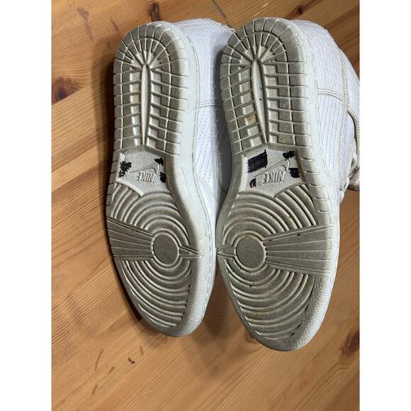 Nike Dunk Sky Hi Top Hidden Wedge Sneaker Women 8 Textured Croc Print Wedge Shoe - Picture 6 of 15